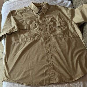 Gently Loved Tan Button-Up 5.11 Tactical Series Shirt
